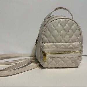 Quilted Mini Backpack - Cream